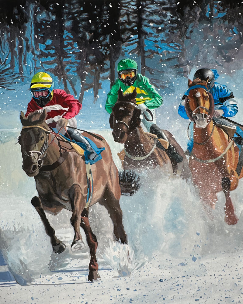 Horse Race with Gouache Class Series