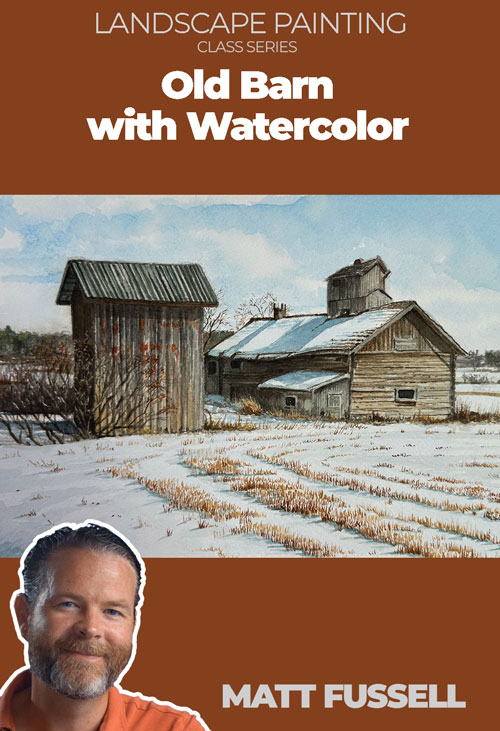 Old Barn with Watercolor Class