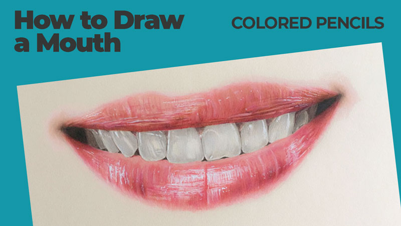How to Draw Lips and a Mouth with Colored Pencils