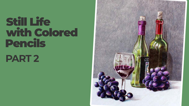 How to create reflection and transparency in a colored pencil drawing