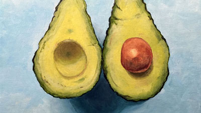 Acrylic Painting - Avocados