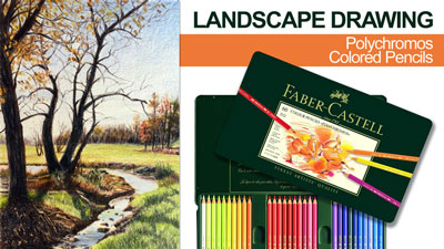 Drawing Beautiful Autumn Scene in Colored Pencil