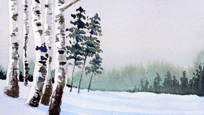 Easy Watercolor Landscape