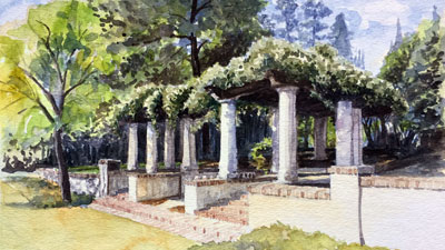 Watercolor landscape lesson series